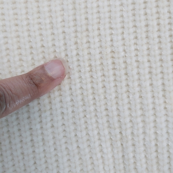 Prana Women's Off White Chenille Chanavey Sweater Sz XL Cozy Soft Cropped - Picture 14 of 14